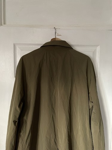BURBERRY BRIT Men’s Khaki Green Trench Coat Size XL - Picture 15 of 15