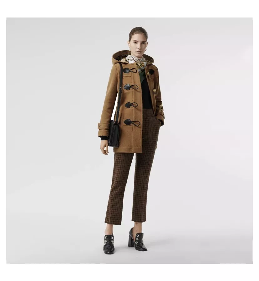 Wool blend best sale duffle coat burberry