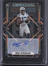 2021 Panini Obsidian #192 Mike Strachan Orange Auto #/75 RC Colts