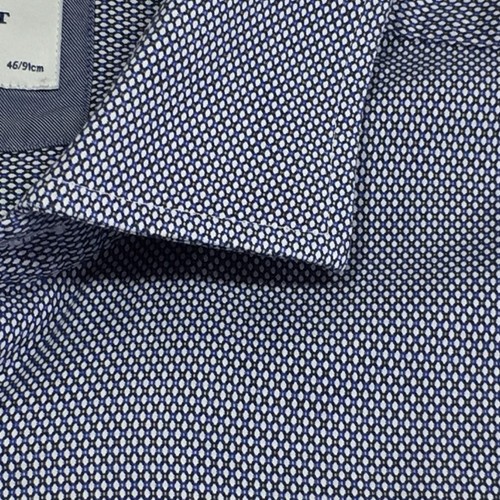 Charles Tyrwhitt Shirt Blue White Long Sleeve Collared Button Shirt Size 91cm - Picture 3 of 12