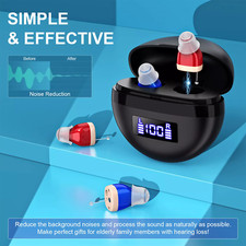 Hearing Aids for Seniors Rechargeable Hearing Amplifiers with Charging Case