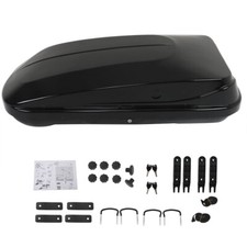 Labwork 2key 14 Ft Car Top Cargo Carrier Vehicle Roof Luggage Storage Box Black