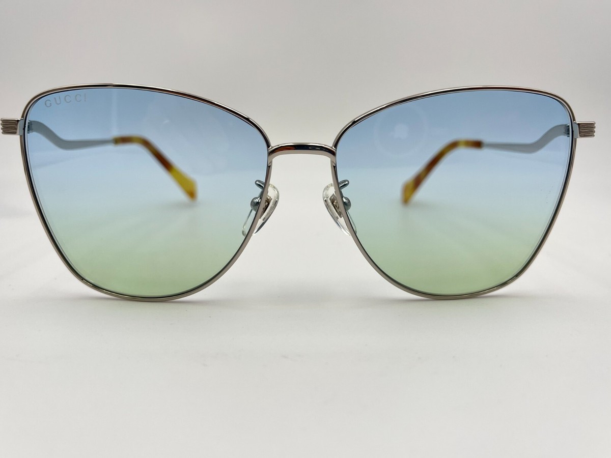 Gucci Sunglasses GG0970S 004 Silver Light Blue 60-15-145 