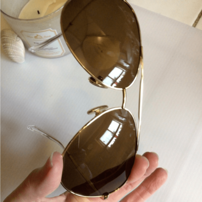 NEW! Banbe The Huntington aviator brown gold Ray-Ban RB3025 Aviator Gradient Sunglasses | LensCrafters main image 4