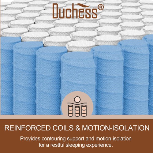 Duchess Mattress Queen Pocket Spring Latex Foam Medium Firm 34cm ALL SIZE - Picture 10 of 17