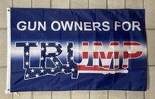 Gun Owners For Donald Trump Flag Free Ship Save America USA 3x5' Sign Banner