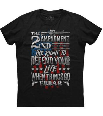 The 2nd Amendment The Right To Defend Your Life Men's Trending Black T-shirt