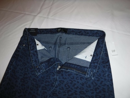 Women's Stretch Skinny Leg Legging Pants GAP size 16,14,12,10,Black & Blue Leopa - 第 30/33 張圖片