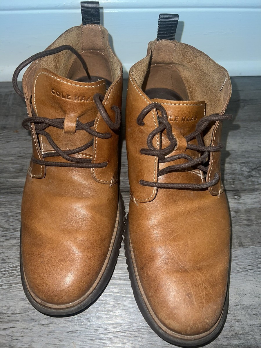 Cole Haan 2.ZeroGrand Chukka Mens Size 7.5M Boots British Tan
