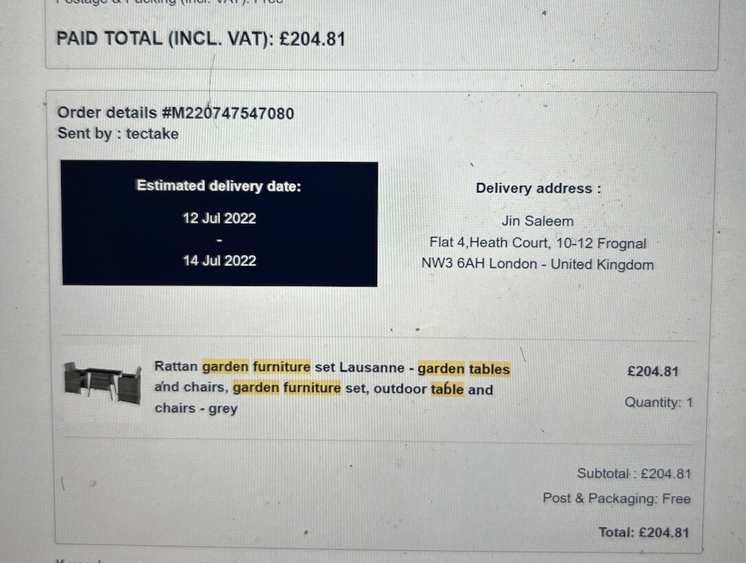 Rattan Garden Furniture Set Lausanne eBay