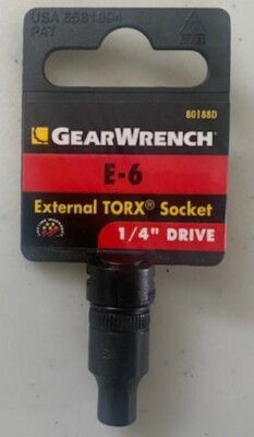GearWrench - Juego De Dados Largos Punta Torx® De 1/4 Plg 10 Pz