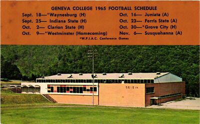 Vintage Postcard- METHENY FIELD HOUSE, GENEVA COLLEGE, BEAVER FALLS, PA.