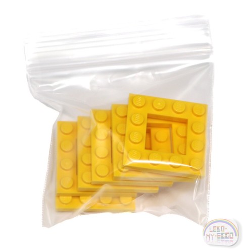 LEGO Classic - 3-Buck Bag - 4x4 Plate w/ Cutout x 6 - Yellow - (64799) - Picture 3 of 4