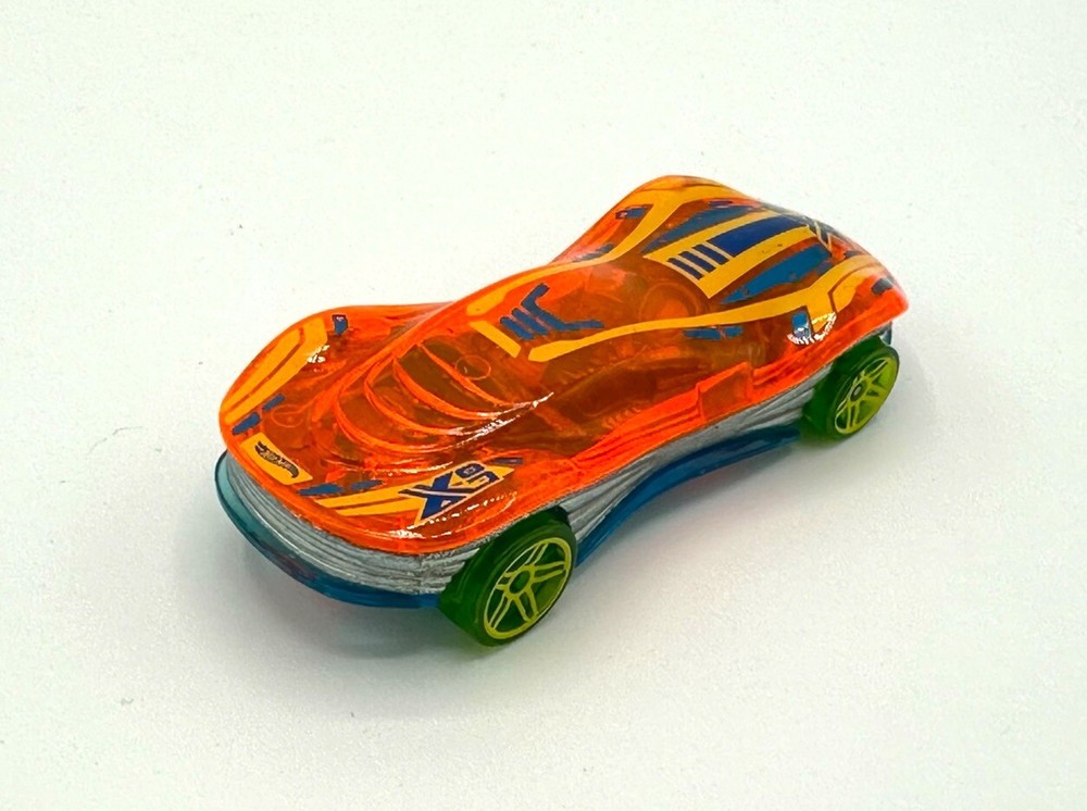 Hot Wheels Clear Blue Speeder - Clear With Orange Clear Bottom 2014