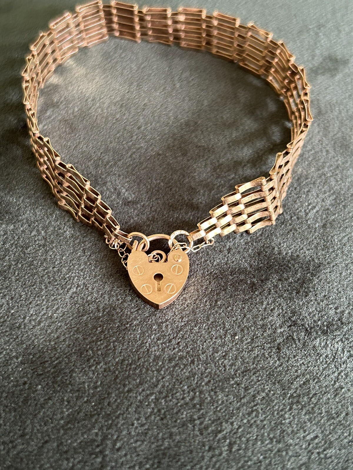 9ct Gold ladies Gate Bracelet Vintage eBay