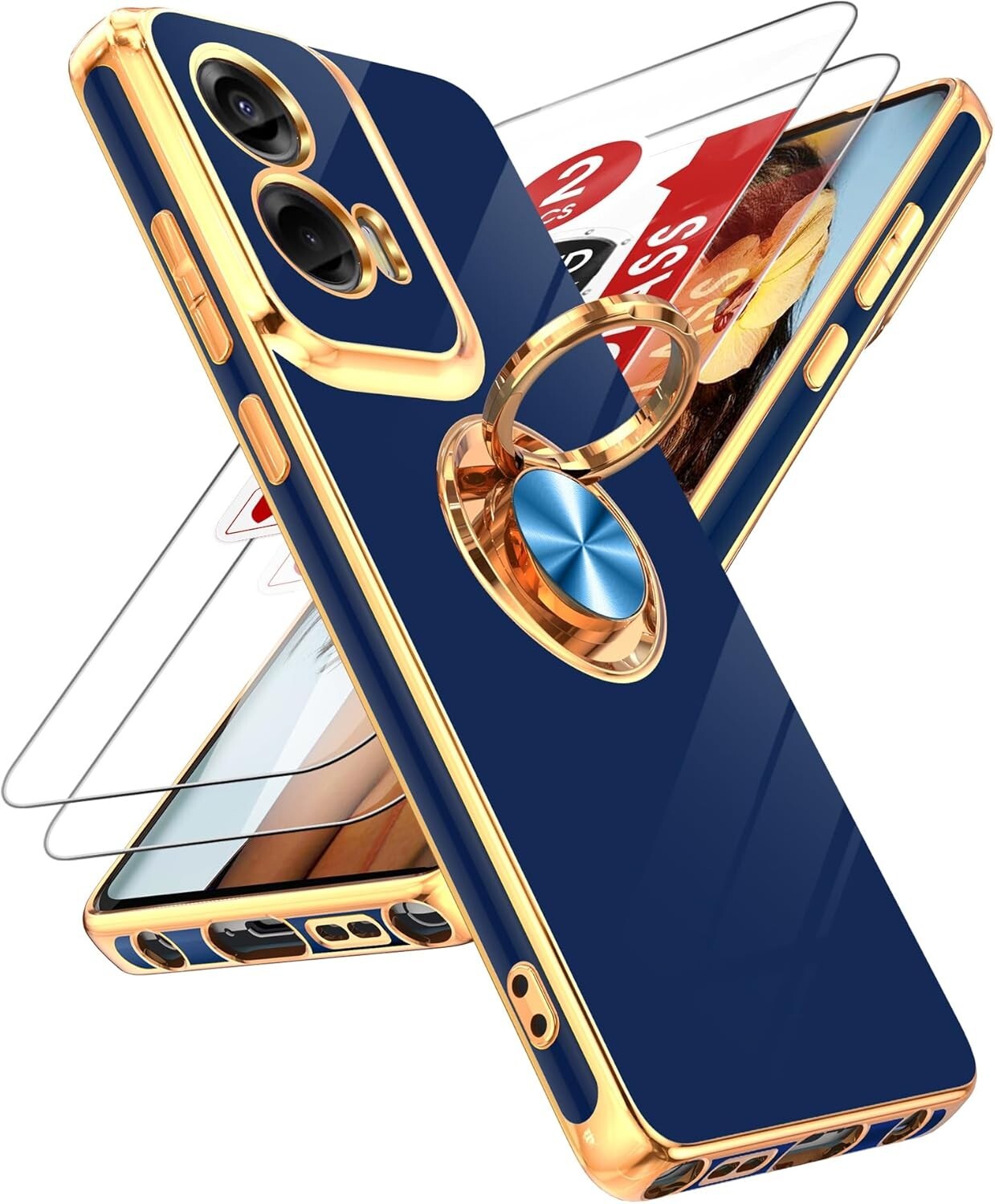 For Moto G Stylus 5G 2024 Case With 360° Ring Holder Rotatable Kickstand Cover