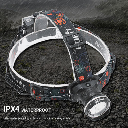 BROUIT 1200000LM Waterproof Head Torch Headlight LED Zoom Headlamp Work Light AU - Picture 6 of 15