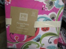 Pottery Barn Teen Painted Petals full queen duvet New