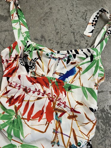 Diane Von Furstenberg Silk Floral Print Dress Size 6 - Picture 2 of 8