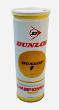 Dunlop championship yellow tennis balls unopened metal can Made in USA vintage