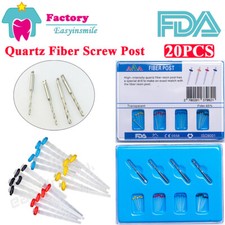 Dental Glass Quartz Fiber Post Thread Screw Resin Posts 1.2 /1.4 /1.6 /1.8 20pcs