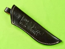 Custom Handmade Tooled Leather Sheath Scabbard for Bowie Fighting Knife