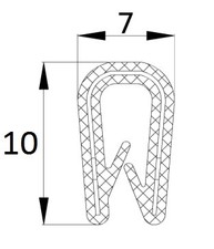BLACK EDGE PROTECTION SELF GRIPPING STRIP INTERNAL EXTERNAL SEAL SMALL 1 2 3 4 5