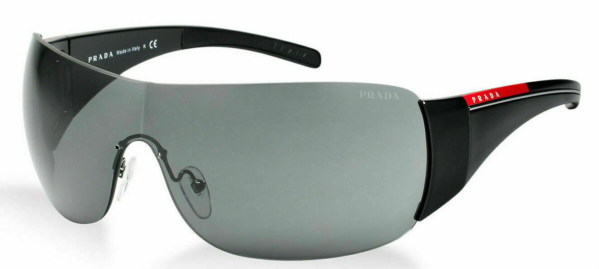 RARE NEW Genuine PRADA Sport Black Shield Wrap Sunglasses RARE NEW Genuine PRADA Sport Black Shield Wrap Sunglasses