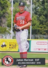 2018 Billings Mustangs James Marinan RC Rookie Cincinnati Reds