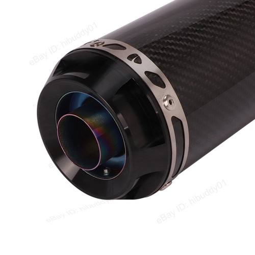 For Yamaha YZF R1 R1M 2015-2025 Exhaust Tips Mid Pipe Carbon Fiber Muffler Black - Picture 6 of 9