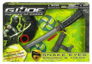 New Hasbro G I Joe Rise Of Cobra Snake Eyes Sword Mask With