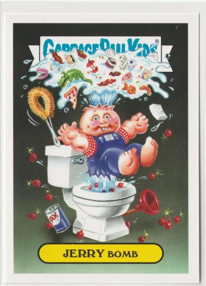Vintage Jerry Bomb #2b Garbage Pail Kids GPK Adam-geddon 2017 Series Card
