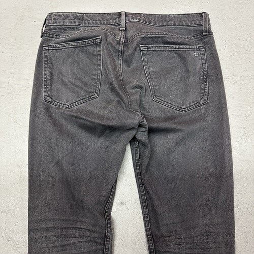 Rag & Bone Fit 1 Skinny Jeans Men's 34x34 Black Denim Extra Slim Light Wash - Picture 3 of 15