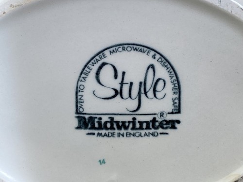 Midwinter Teapot England "Style Coral Mist" Vintage 1980s Slimline Pink Lines - Picture 16 of 17