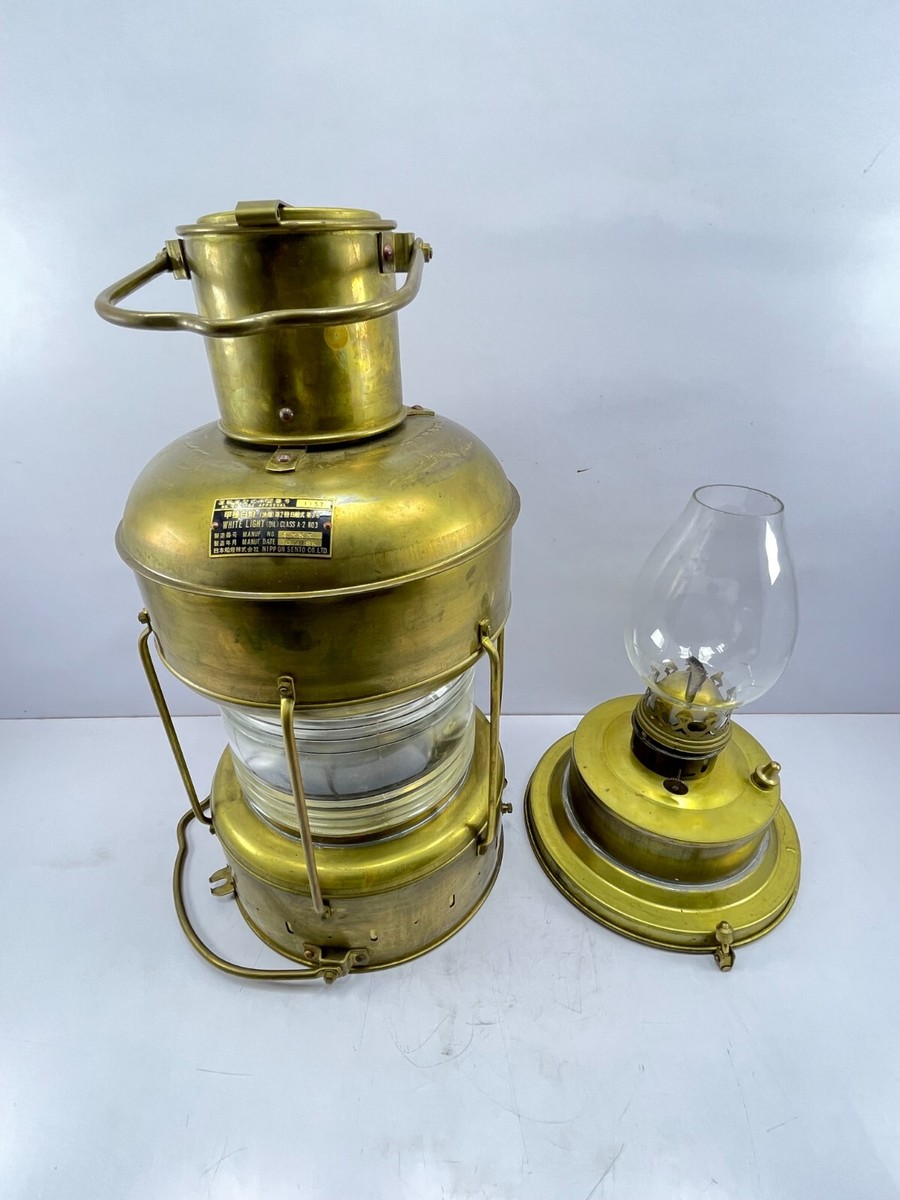 Nippon Sento Ship Lantern A-2 NO.3 White Light Oil Vintage