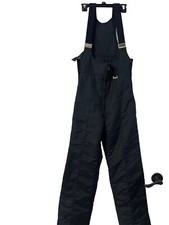 Vintage Snuggler Overalls Snow Bib Pants Ski Women s Size 6 Black 80 s Hong Kong