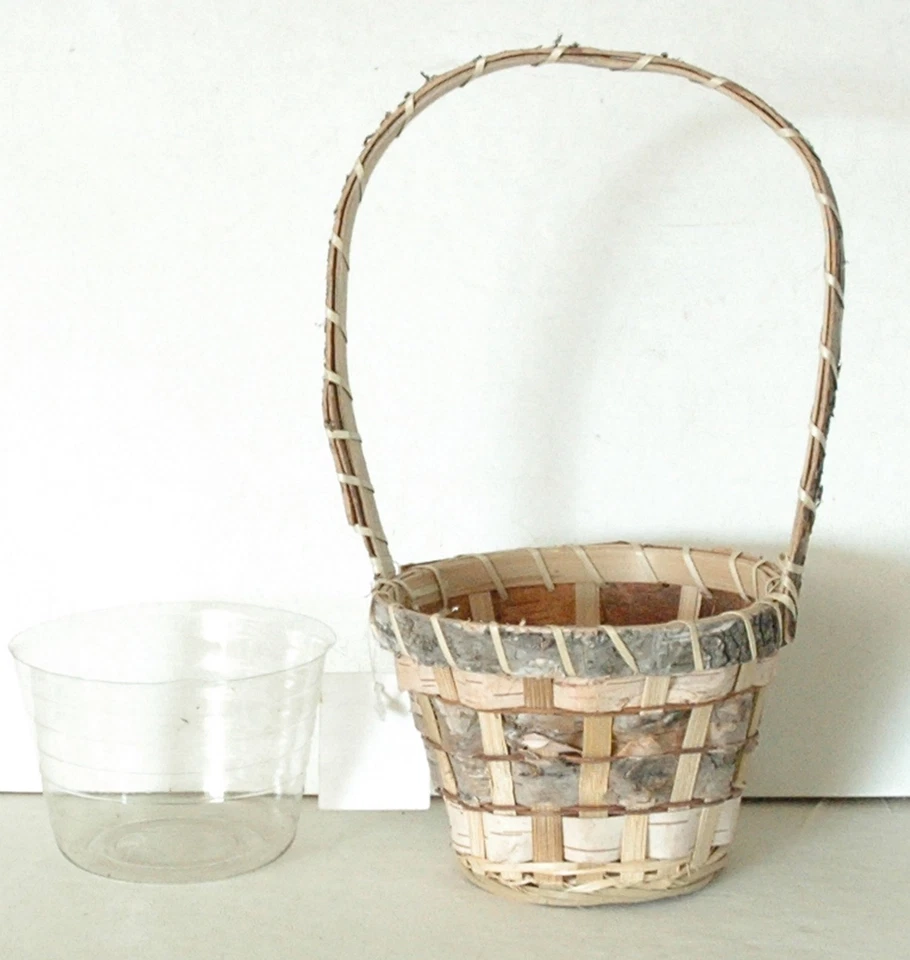 12 Birch Bark Baskets - w/Nice Liner -11" High 5" Round Opening - Free Shipping! - Image 3 of 4