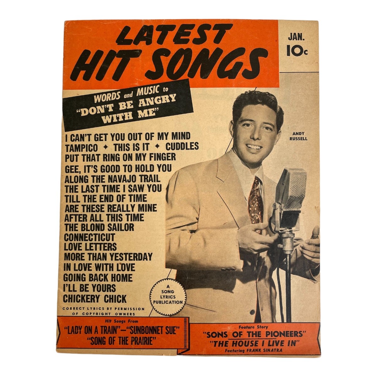 Vintage 1946 Song Lyrics Publication Latest Hit Songs Lyrics Book