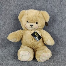 24K Polar Puff Brad Bear Plush Vintage New Old Stock Tags Blush Rosy Cheeks 18"