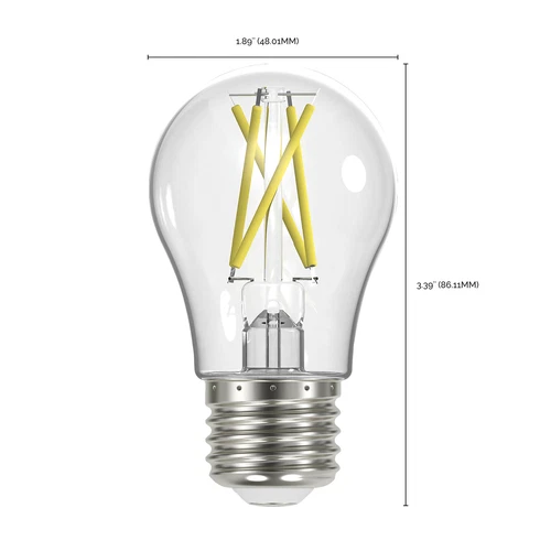 Satco S12400 LED Filament Bulb 120V 5W A15 Medium E26 Clear 2700K Warm White - Picture 5 of 6
