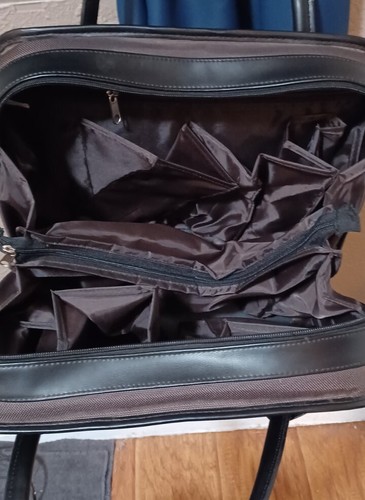 Luggage Joy Mangano, Duffle Travel Black Carry On Compartments Over Night Bag - Picture 9 of 13