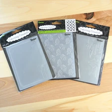 Darice Embossing Essentials ~ Embossing Folder Set ~ Lips, Cutlery, Ornaments