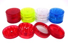Acrylic Herb Grinder 50mm 4 Part Magnetic Plastic Spice Crusher Multi Colored