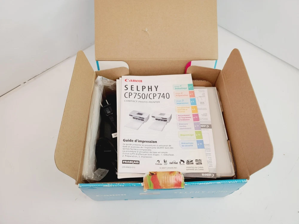Canon SELPHY CP740 Compact Portable Photo Printer with AC Adapter CD Manual