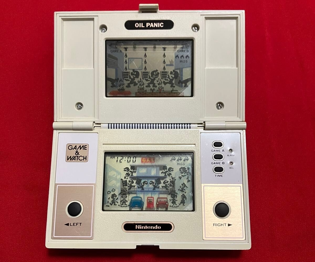 【レア】Nintendo OIL PANIC ゲーム&ウォッチ 電池付き Game & Watch Oil Panic 1982 portable MULTI SCREEN Hobby Toy