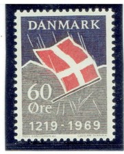 DENMARK 1969 Danish Flag MLH CV $0.30