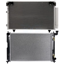 Aluminum Radiator&AC Condenser Cooling Kit For 2005-10 Scion tC Base Coupe 2.4L