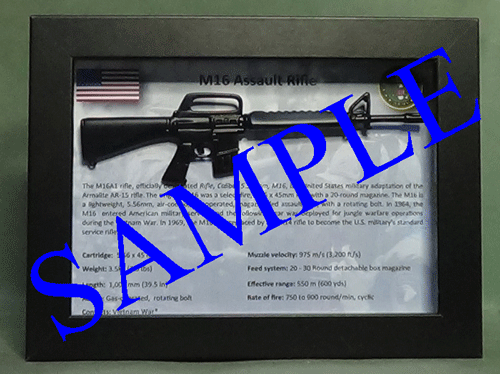 M16 Rifle US Army Vietnam War - Framed Memorabilia and Military Memorabilia - Picture 2 of 5