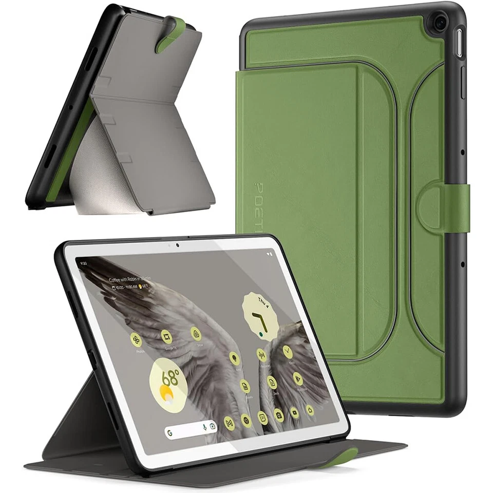 For Google Pixel Tablet 2023 Multi-Angle Case Protective Stand Cover Green - Image 2 of 4