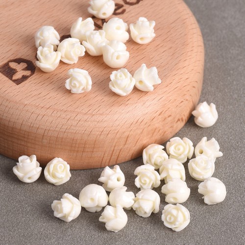 30pcs Flower Shape 8mm Artificial Coral Loose Spacer Beads Wholesale DIY Lot - Picture 6 of 21